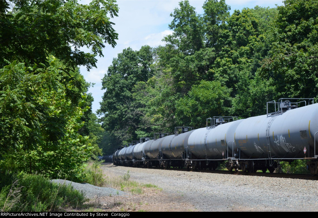 West view of tank cars